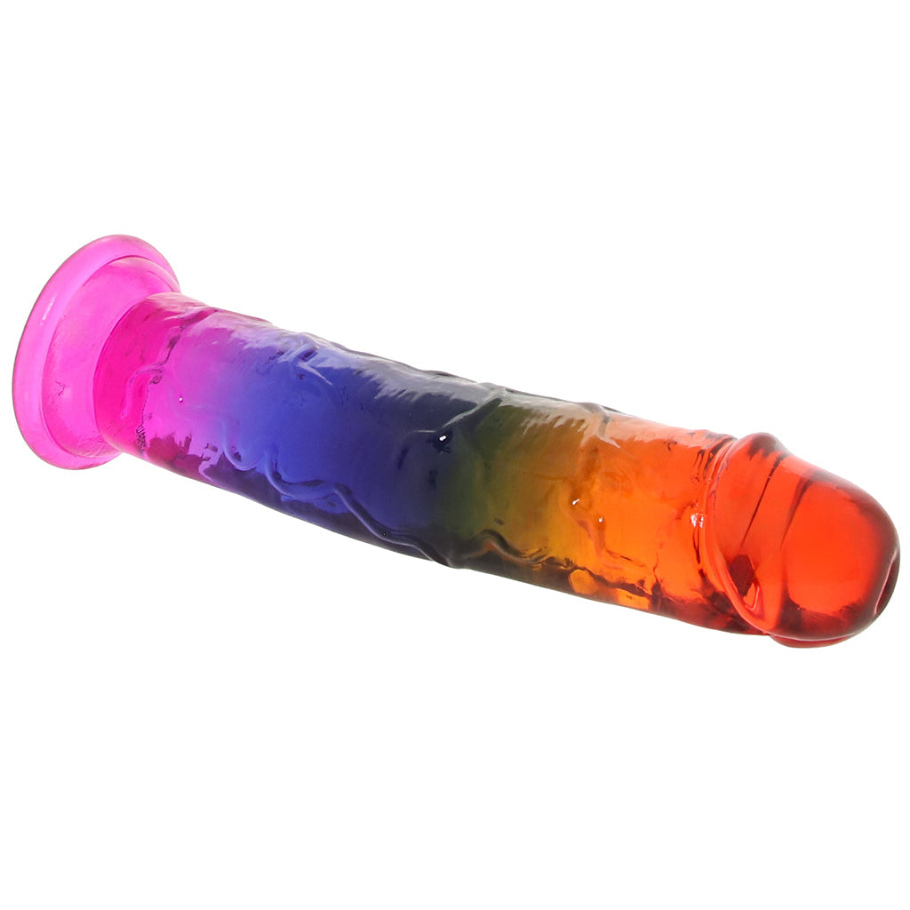 Crystal Jellies 8.5 Inch Classic Dildo in Rainbow Dildo Sex Toys > Realistic Dildos - Tophatter Daily Deals