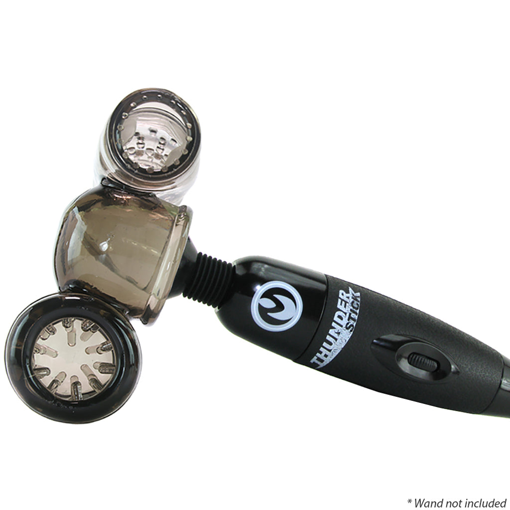 Master Series Thunder Stroke 2 in 1 Wand Attachment - Tophatter's Vibrator Deals Online Male Masturbators > Vibrating - Tophatter Daily Deals
