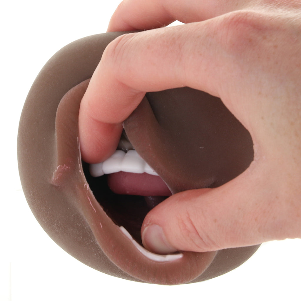 Stroke It Anatomical Mouth Stroker in Brown - Tophatter's Adult Products Male Masturbators > Mouth Masturbators & Strokers - Tophatter Daily Deals