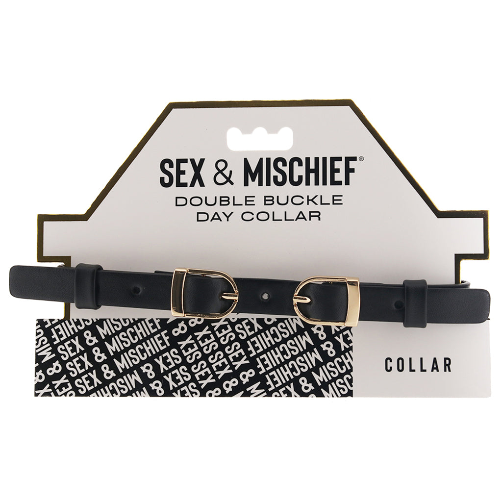 Sex & Mischief Double Buckle Day Collar Bondage and Fetish > Leashes and Collars - Tophatter Daily Deals