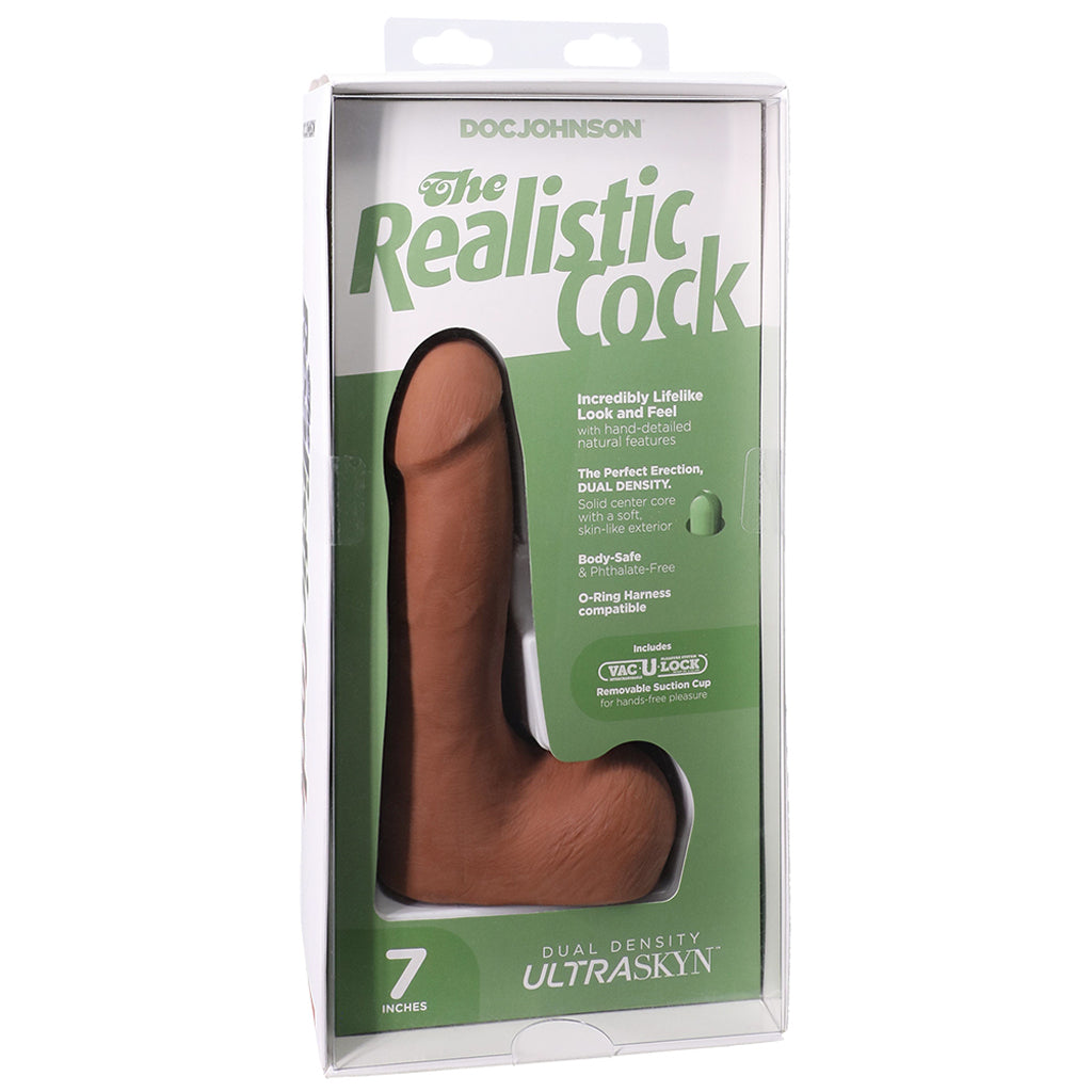 The Realistic 7 Inch Cock with Balls in Caramel - Tophatter's Adult Sex Toys Online Dildo Sex Toys > Realistic Dildos - Tophatter Daily Deals