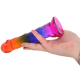 Crystal Jellies 7.5 Inch Classic Dildo in Rainbow Dildo Sex Toys > Realistic Dildos - Tophatter Daily Deals