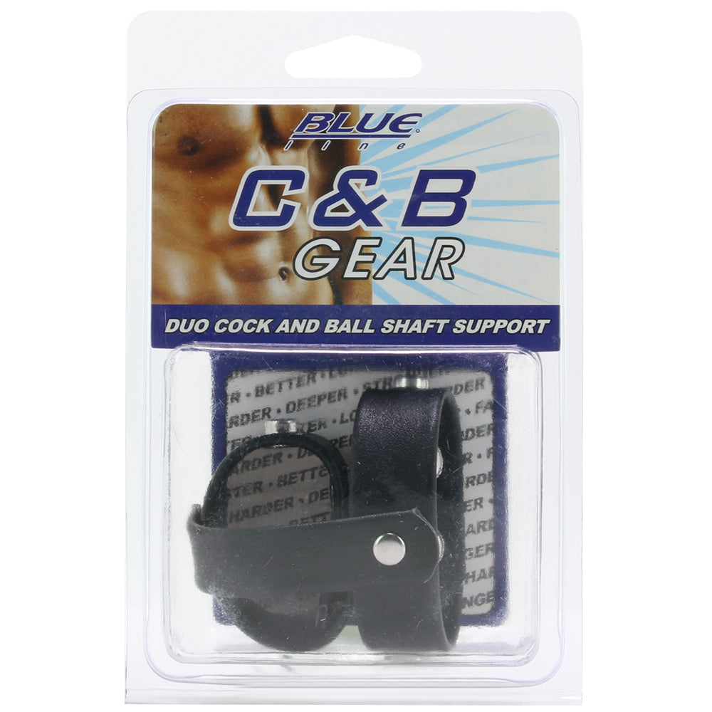 Blue Line Duo Cock and Ball Shaft Support Strap Bondage and Fetish > Cock and Ball Devices - Tophatter Daily Deals