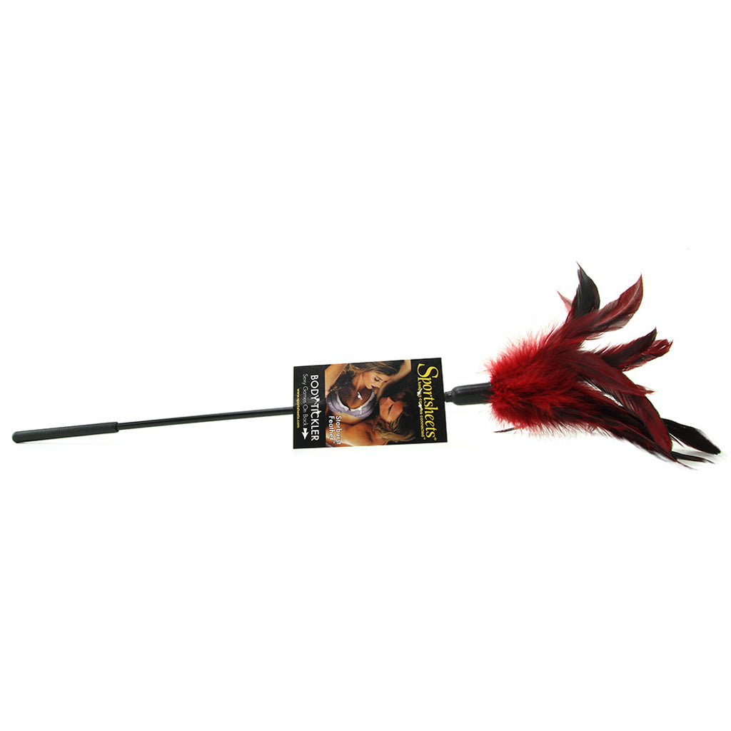 Starburst Feather Body Tickler in Red - Tophatter's Adult Products Bondage and Fetish > Tools & Accessories - Tophatter Daily Deals