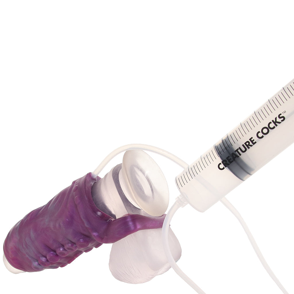 Creature Cocks Tentacle Squirting Enhancer in Purple - Tophatter's Adult Sex Toys Online Male Enhancement > Extenders and Sleeves - Tophatter Daily Deals