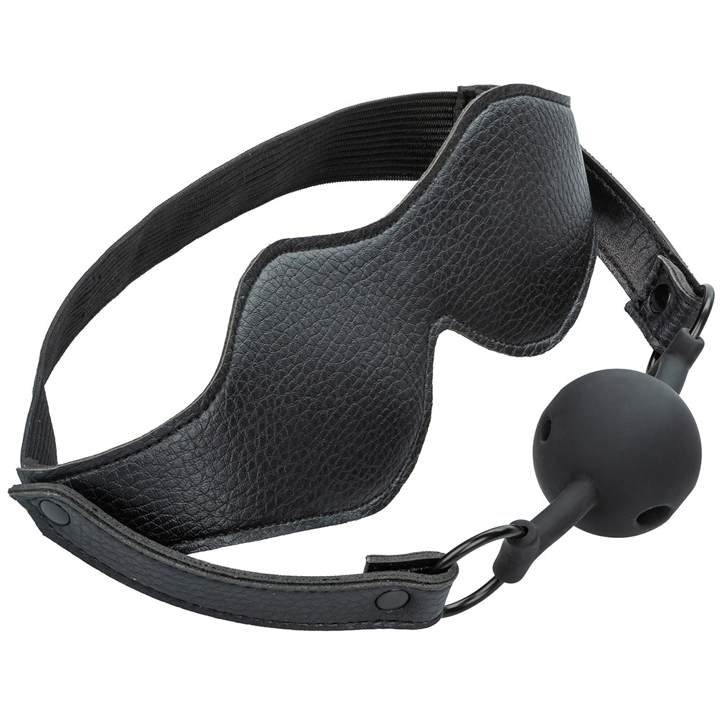 Nocturnal Collection Eye Mask & Breathable Ball Gag Set Bondage and Fetish > Ball Gags & Mouth Restraints - Tophatter Daily Deals