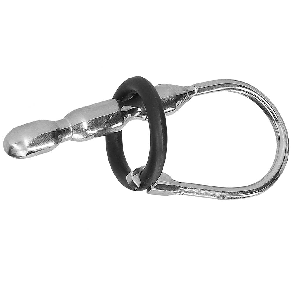 Ouch! 10mm Steel Urethral Sounding Plug with Silicone Ring Bondage and Fetish > Cock and Ball Devices - Tophatter Daily Deals