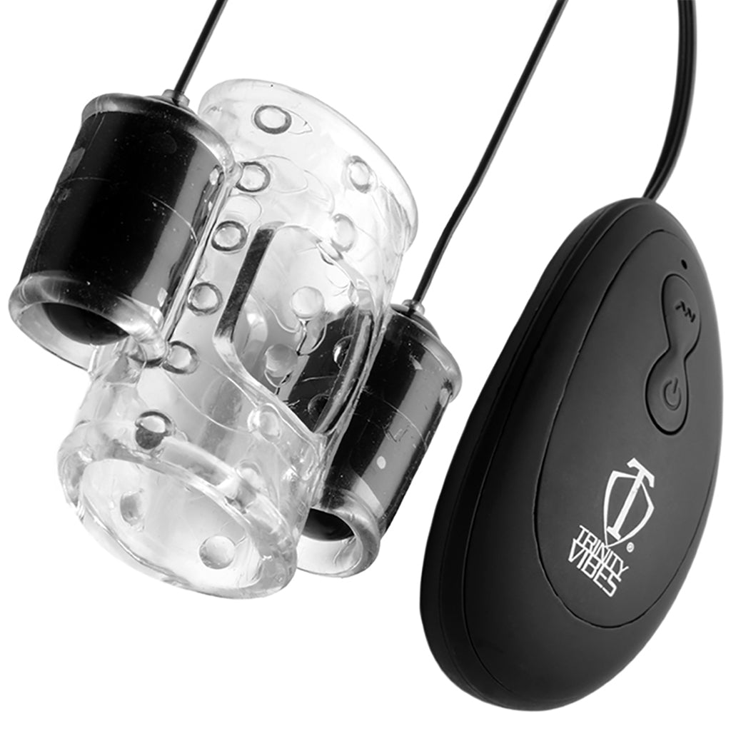 Trinity Men Dual Vibrating Cock Teaser Cock Rings - Tophatter Daily Deals