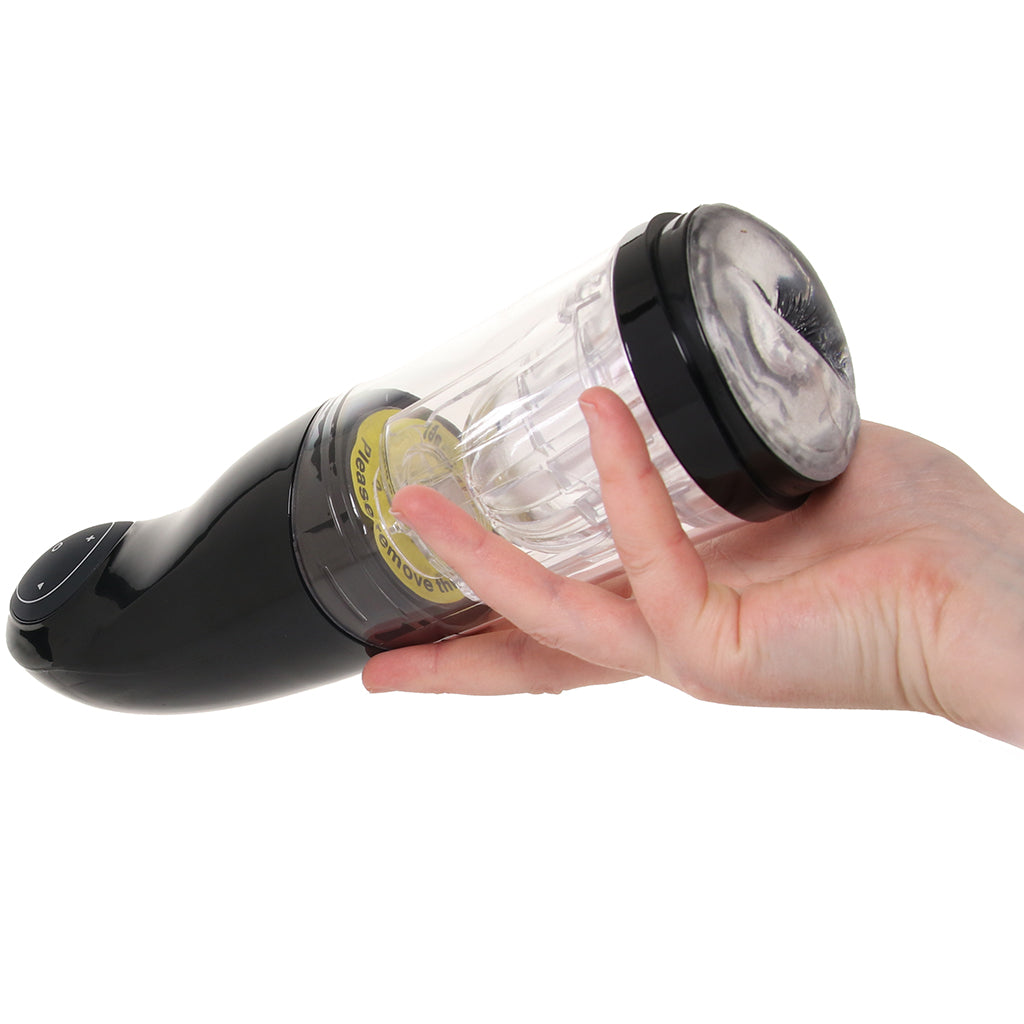 Extreme Mega-Bator Ass in Black/Clear Male Masturbators > Self-Contained Strokers - Tophatter Daily Deals