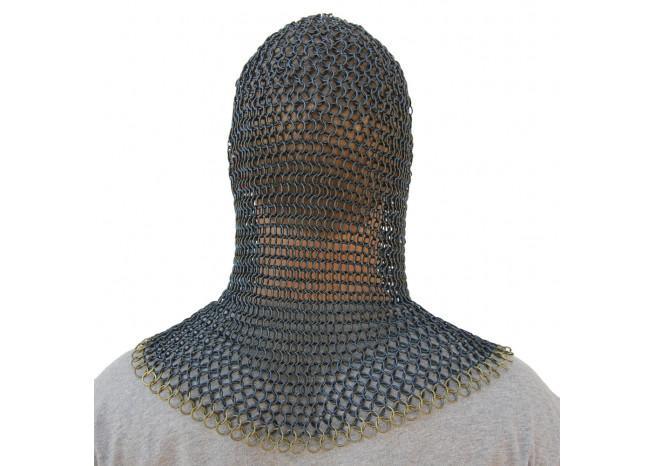 Medieval V Brass Face Mild Steel Chainmail Coif Armor historical period - Tophatter Daily Deals