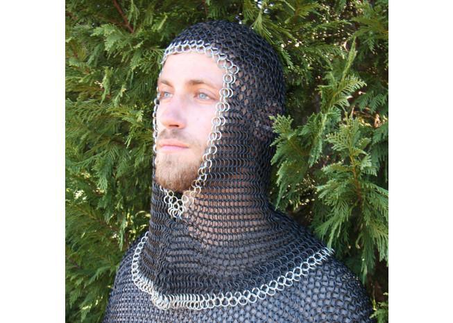 Medieval V Face Mild Steel Chainmail Coif Armor historical period - Tophatter Daily Deals