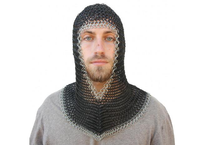 Medieval V Face Mild Steel Chainmail Coif Armor historical period - Tophatter Daily Deals