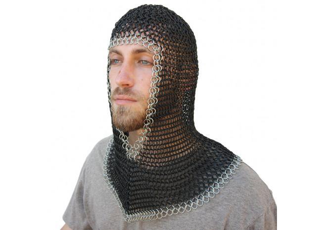 Medieval V Face Mild Steel Chainmail Coif Armor historical period - Tophatter Daily Deals