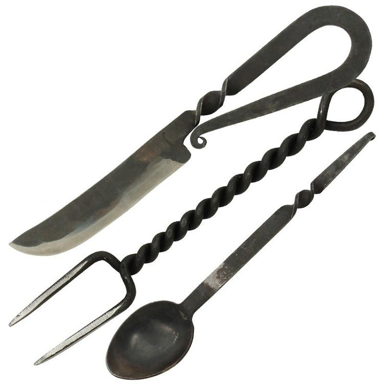 Medieval Hand Forged Cutlery Set Collectible Weapons - Tophatter Daily Deals
