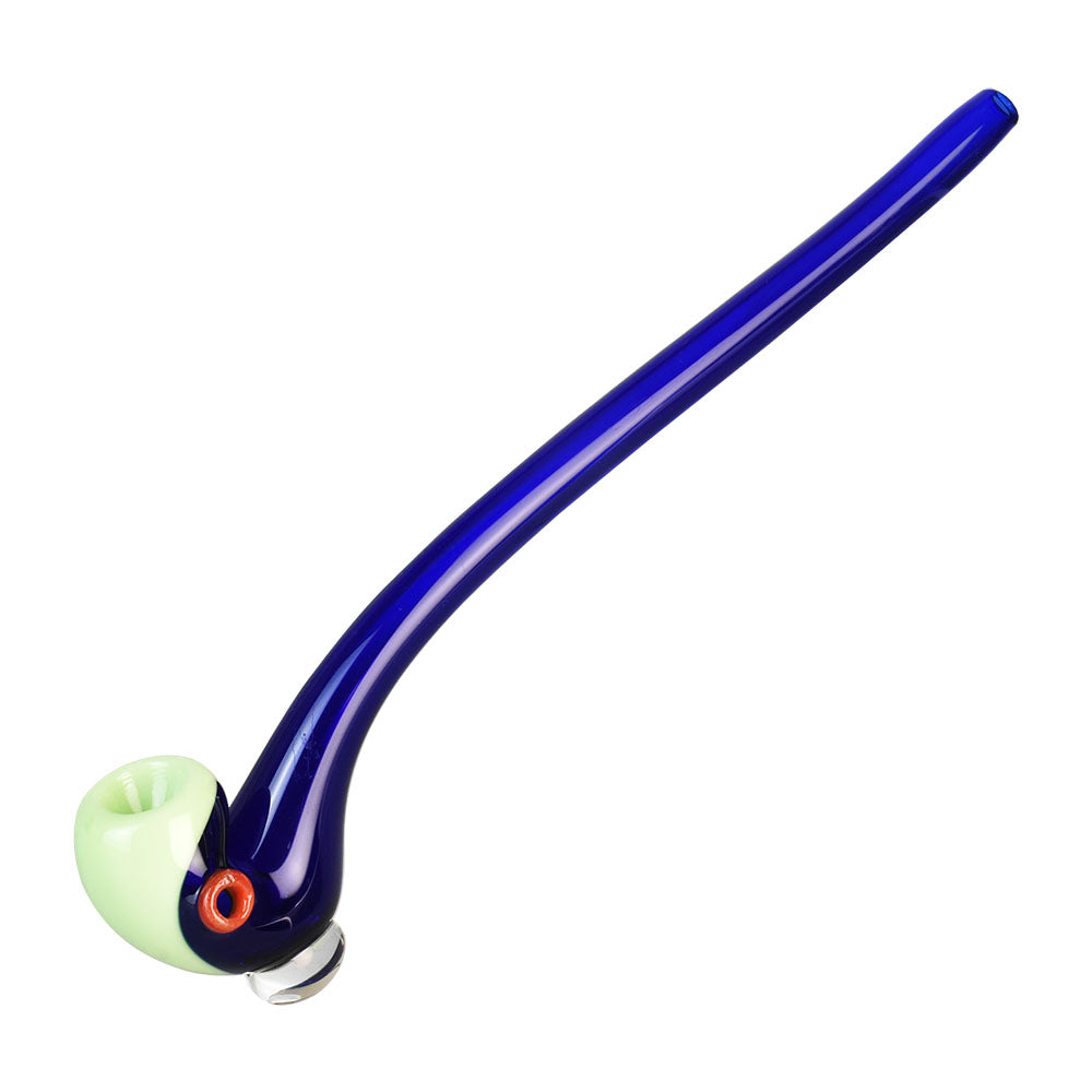 Mellow Wizard Bicolor Sherlock Pipe Bicolor Green Dark Blue Glass Hand Pipes - Tophatter Daily Deals