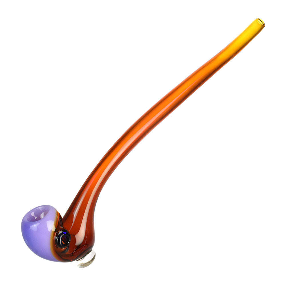 Mellow Wizard Bicolor Sherlock Pipe Bicolor Purple Amber Glass Hand Pipes - Tophatter Daily Deals