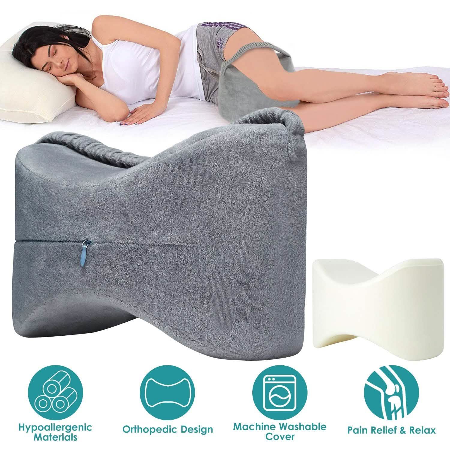 Memory Foam Contour Leg Pillow For Side Sleepers Bedding - Tophatter Daily Deals