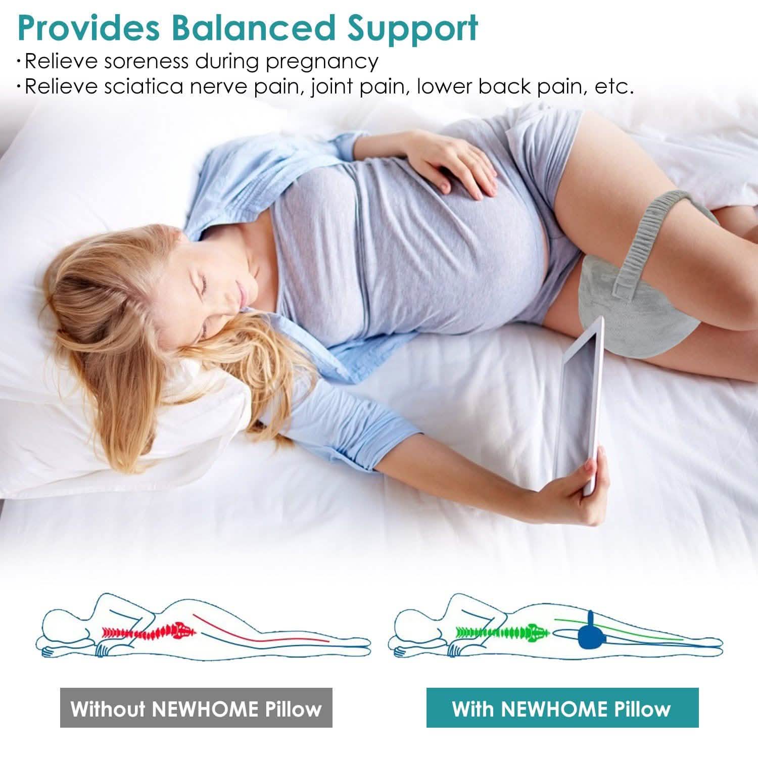 Memory Foam Contour Leg Pillow For Side Sleepers Bedding - Tophatter Daily Deals