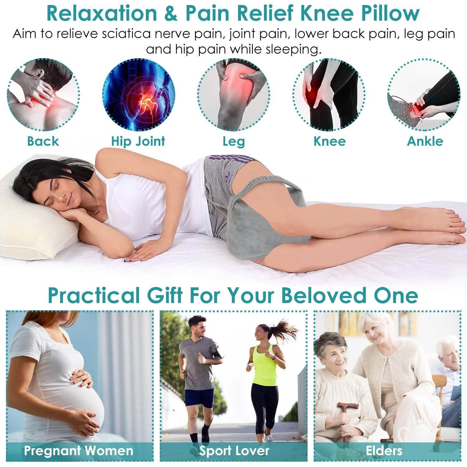 Memory Foam Contour Leg Pillow For Side Sleepers Bedding - Tophatter Daily Deals