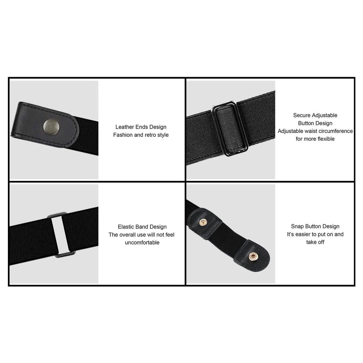 Men And Women's Buckle Free Adjustable Stretch Belts Belts & Ties - Tophatter Daily Deals