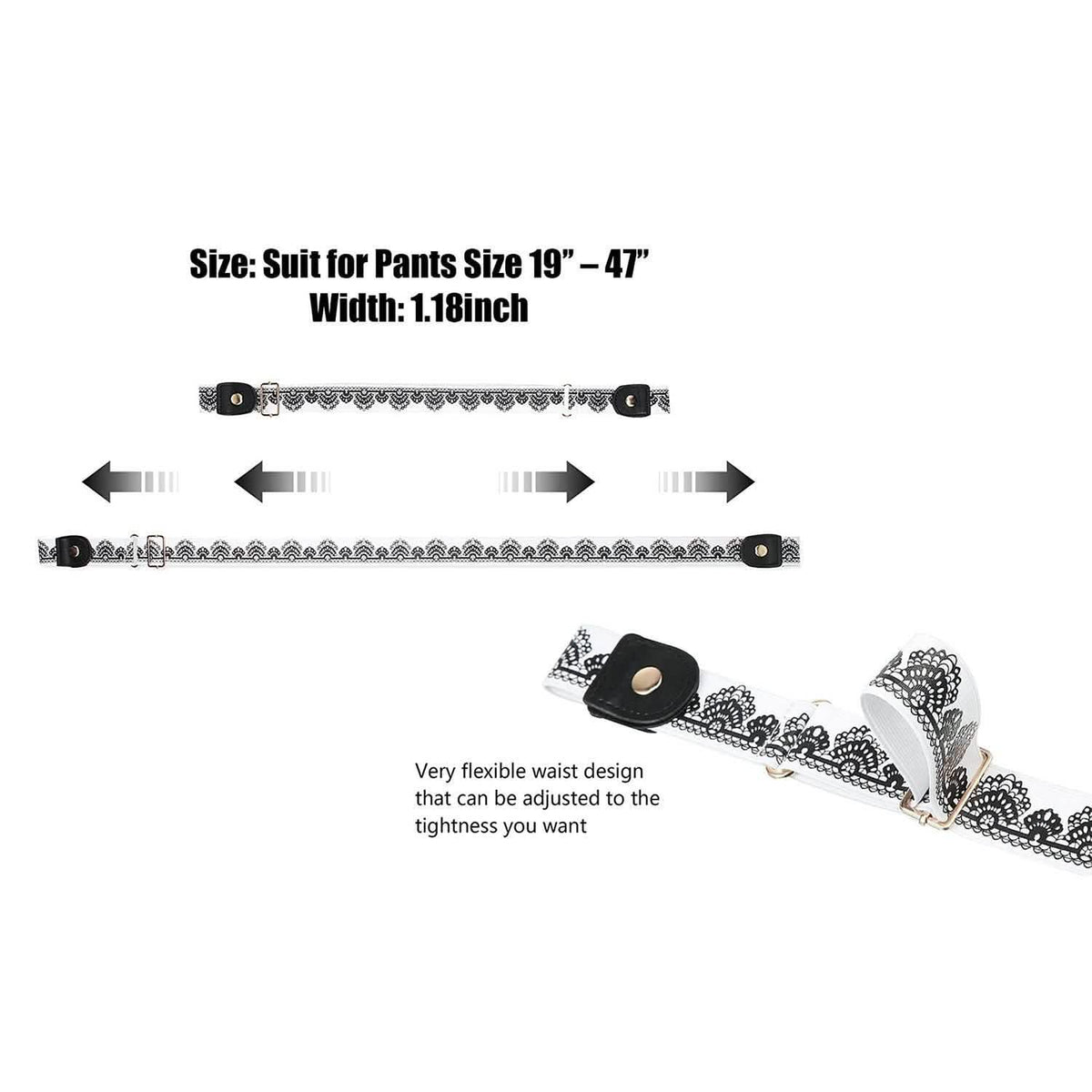 Men And Women's Buckle Free Adjustable Stretch Belts Belts & Ties - Tophatter Daily Deals