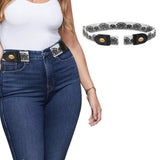 Men And Women's Buckle Free Adjustable Stretch Belts Black White Belts & Ties - Tophatter Daily Deals