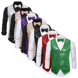 Men Ball Party Stage Sequins Suit Vest Men Blazer - Tophatter Daily Deals