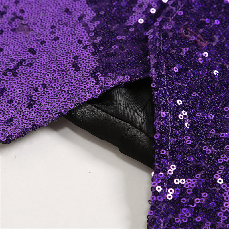 Men Ball Party Stage Sequins Suit Vest Men Blazer - Tophatter Daily Deals