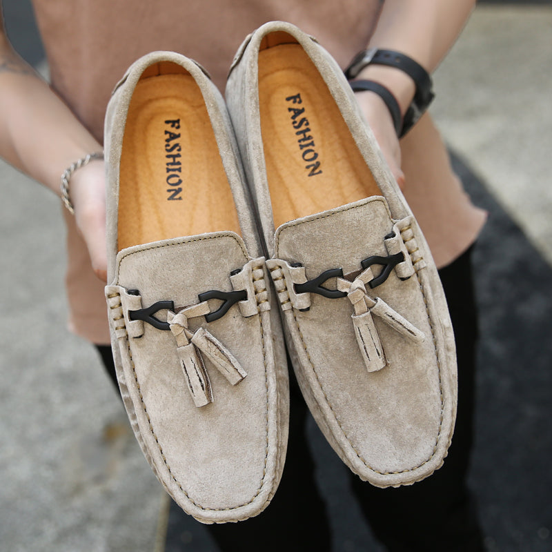 Men Loafers Suede Leather Summer Shoes Loafers - Tophatter Daily Deals