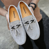 Men Loafers Suede Leather Summer Shoes Loafers - Tophatter Daily Deals