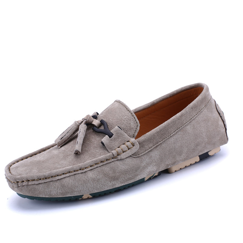 Men Loafers Suede Leather Summer Shoes Loafers - Tophatter Daily Deals