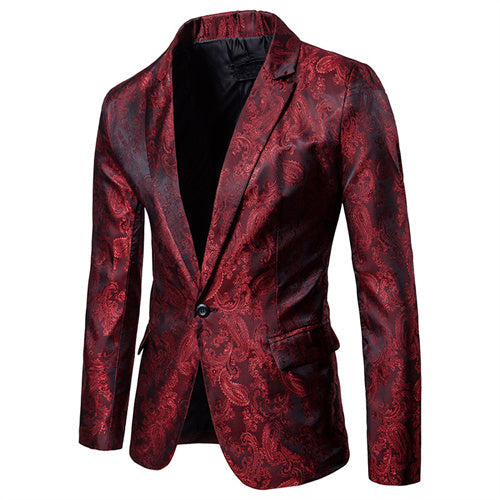 Fashion Men Business Wedding Party Tuxedo Dress Blazers Wine Red Men Blazer - Tophatter Daily Deals