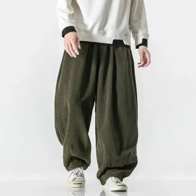 Men Casual Long Trousers Streetwear Harem Pants Army Green Pants - Tophatter Daily Deals