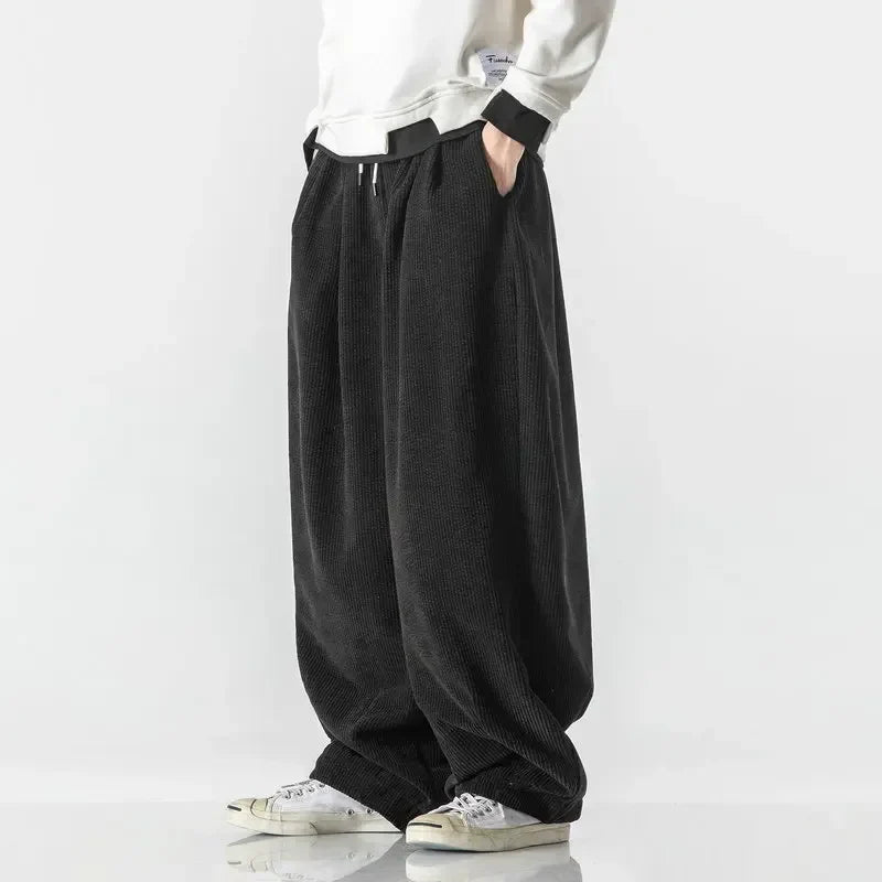 Men Casual Long Trousers Streetwear Harem Pants Black Pants - Tophatter Daily Deals