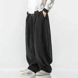 Men Casual Long Trousers Streetwear Harem Pants Black Pants - Tophatter Daily Deals
