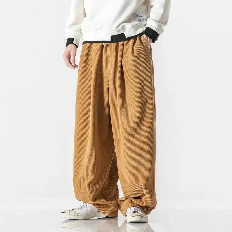Men Casual Long Trousers Streetwear Harem Pants Khaki Pants - Tophatter Daily Deals