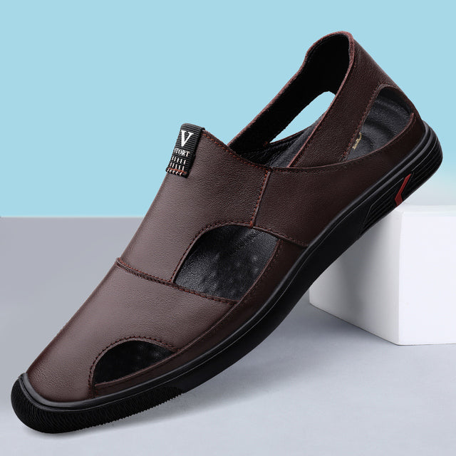 Men Casual Shoes Luxury Sandals Brown Men Shoes - Tophatter Daily Deals