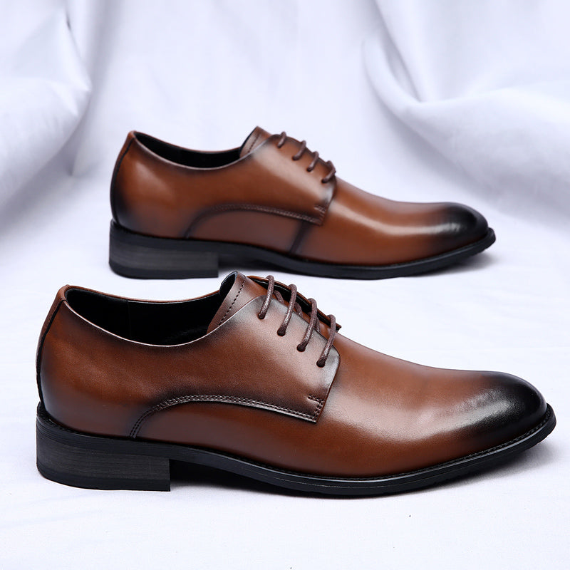 Men Classic Leather Shoes Brown Men Shoes - Tophatter Daily Deals
