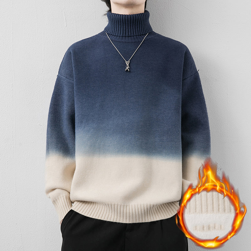 Men Clothing Fleece Sweater Warm Pullovers Top Blue Men's Clothing - Tophatter Daily Deals