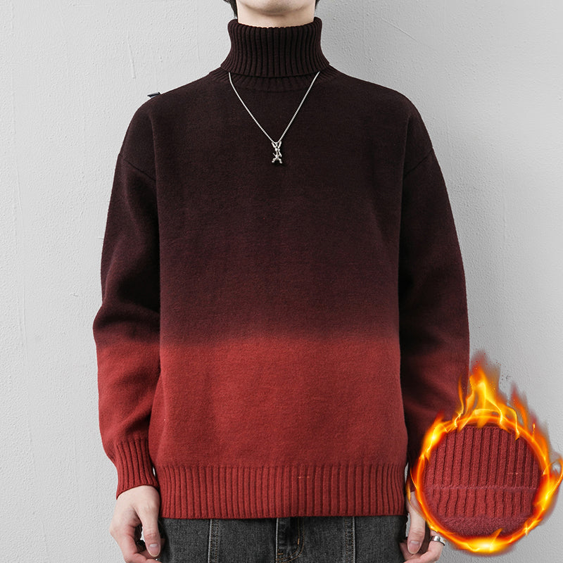 Men Clothing Fleece Sweater Warm Pullovers Top Red Men's Clothing - Tophatter Daily Deals