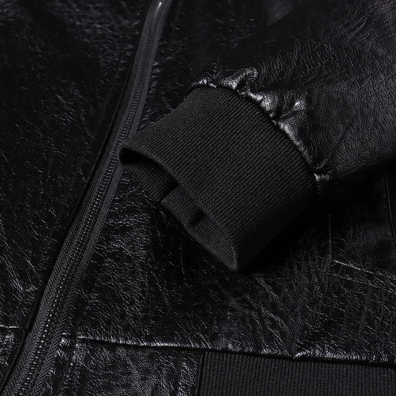 Men Coats Motorcycle Leather Jacket Winter Overcoat Coats & Jackets - Tophatter Daily Deals