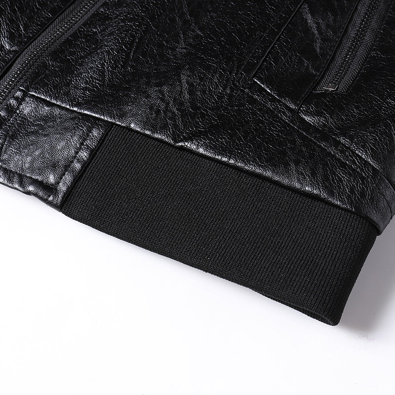 Men Coats Motorcycle Leather Jacket Winter Overcoat Coats & Jackets - Tophatter Daily Deals