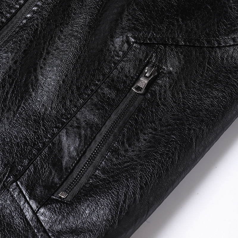 Men Coats Motorcycle Leather Jacket Winter Overcoat Coats & Jackets - Tophatter Daily Deals