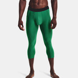 Men Compression 3/4 Leggings Elastic Trousers Green Pants - Tophatter Daily Deals