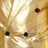 Men Double-breasted Thin Suit Gold Jacket Men's Clothing - Tophatter Daily Deals