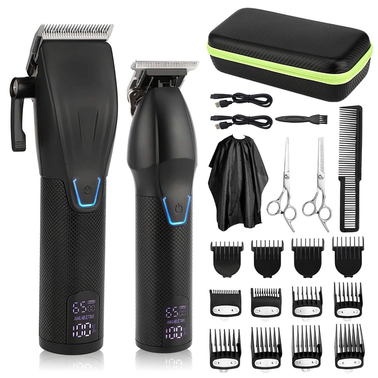Men Electric Barber Clipper Hair Cutting Combo Set T Outliner Shaver Trimmers Men's Grooming - Tophatter Daily Deals