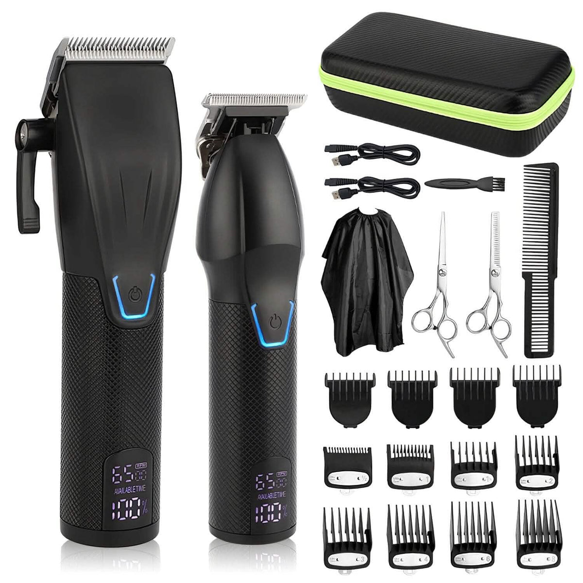 Men Electric Barber Clipper Hair Cutting Combo Set T Outliner Shaver Trimmers Men's Grooming - Tophatter Daily Deals