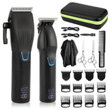 Men Electric Barber Clipper Hair Cutting Combo Set T Outliner Shaver Trimmers Men's Grooming - Tophatter Daily Deals