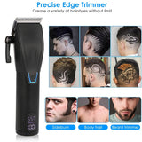 Men Electric Barber Clipper Hair Cutting Combo Set T Outliner Shaver Trimmers Men's Grooming - Tophatter Daily Deals