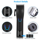 Men Electric Barber Clipper Hair Cutting Combo Set T Outliner Shaver Trimmers Men's Grooming - Tophatter Daily Deals